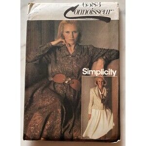 Vintage Simplicity Pattern 6583 Women’s Dress & Lined Jacket Size 14 Uncut 1984